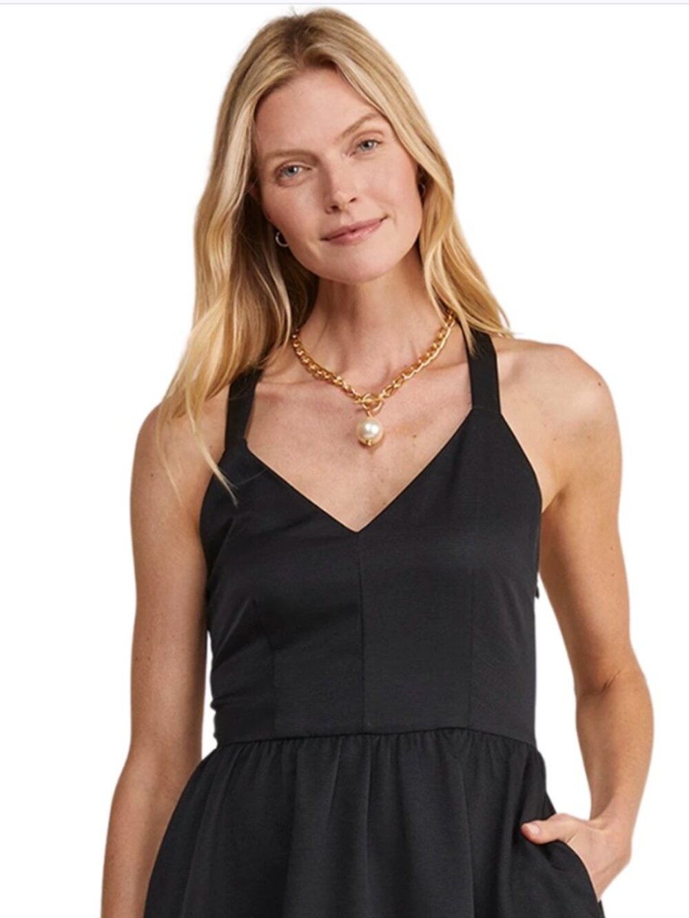 Vineyard Vines Black Bow Back Fit & Flare Silk Dress Wedding Guest Party 14 NWT - Picture 11 of 14